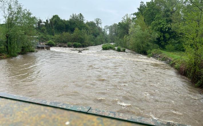 Mondovì: nella normalità, durante la notte, il livello del torrente Ellero 