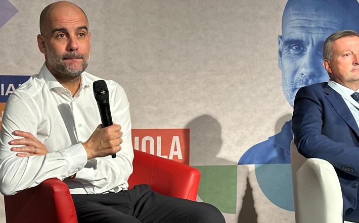 Il "talento" secondo Pep Guardiola. A cuneo di fronte a 3.500 ragazzi, su iniziativa della Fondazione Crc