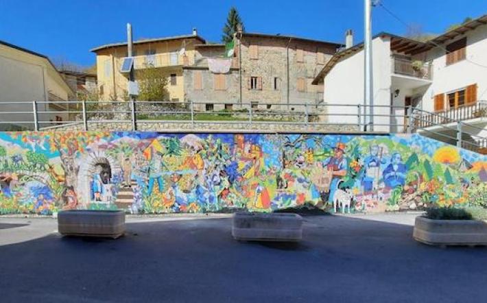 Caprauna: l’inaugurazione del grande mosaico, il più esteso d'Europa