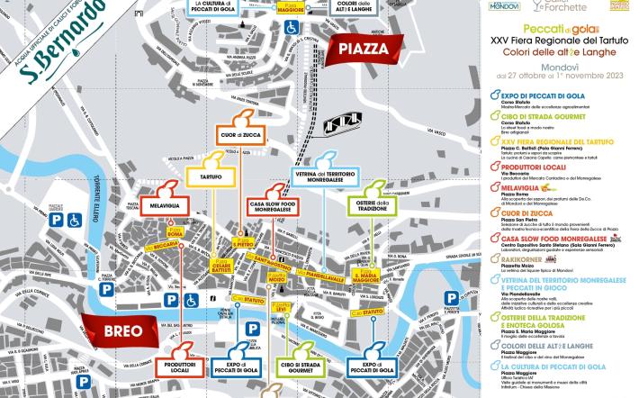 Mondovì, "Peccatidi Gola - Calici e Forchette e Colori delle Altr(r)e Langhe 2023". LA MAPPA PER ORIENTARSI