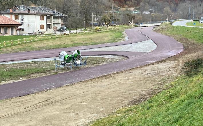 Chiusa Pesio: terminata la nuova pista di skiroll