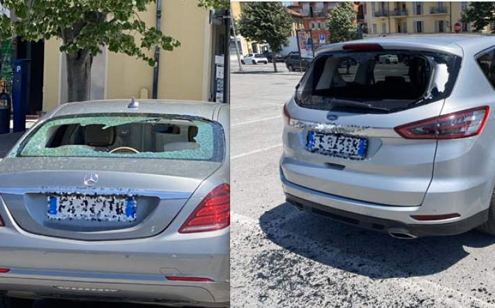 Sassi contro le auto in piazza Ellero: condannato