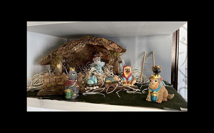 Il presepe "micioso" di Erika e Massimo. Per "Raccontateci il vostro Natale"