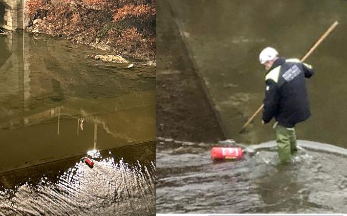 Mondovì: recuperati gli estintori in Ellero