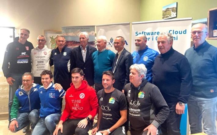 Malagò e campioni pallapugno
