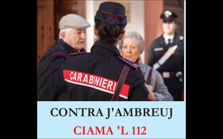 “S’i l’eve ‘d dube, basta telefonè al 112”: nuovo volantino, in dialetto, distribuito dai carabinieri