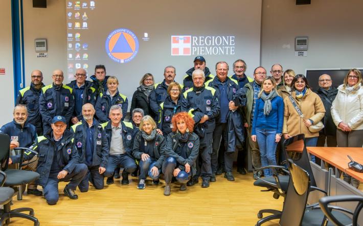 Dogliani: il gruppo di Protezione civile ha visitato la centrale operativa di Torino