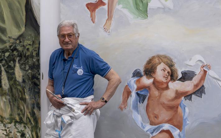 Garessio: è dedicata al Battesimo di Gesù la nuova grande tela di Giugiaro in San Giovanni