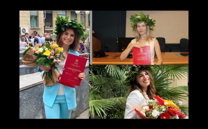 Agnese, Eleonora ed Elisa: tre ex liceali monregalesi da 110 e lode e dignità di stampa a Medicina