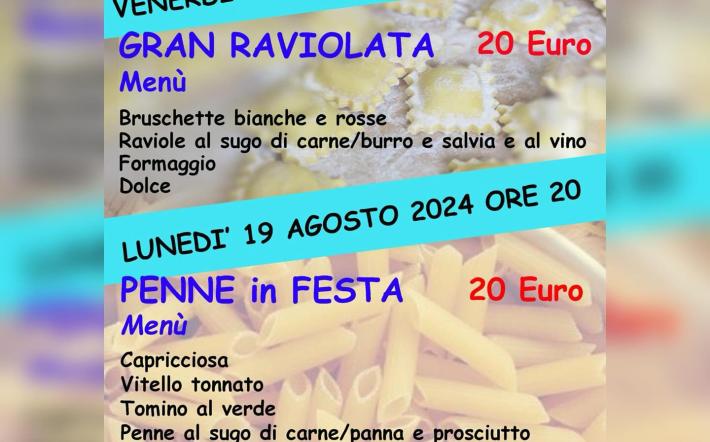 Villanova: due serate gastronomiche con la Pro Paschese