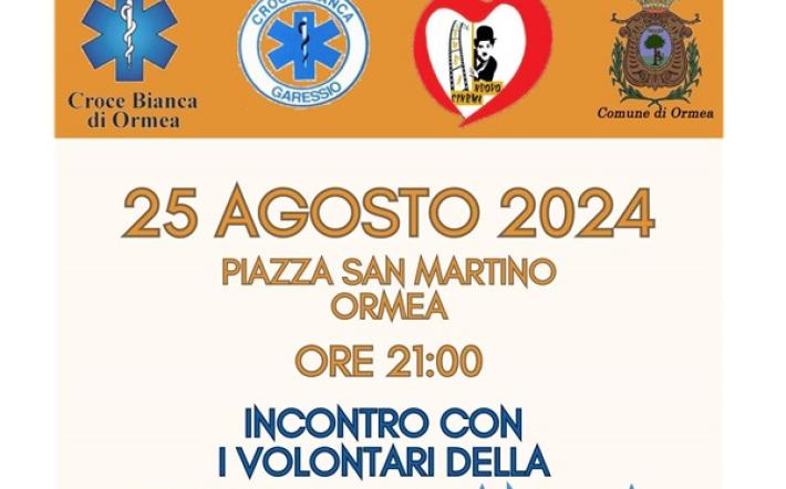Domenica 25 agosto incontro pubblico con la Croce Bianca 