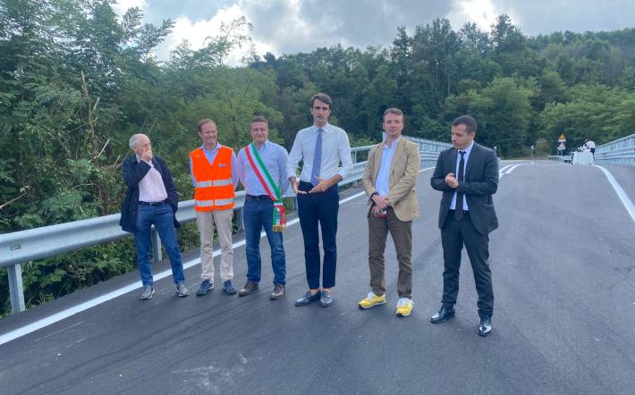 San Michele: inaugurato il nuovo cavalcaferrovia verso la val Mongia