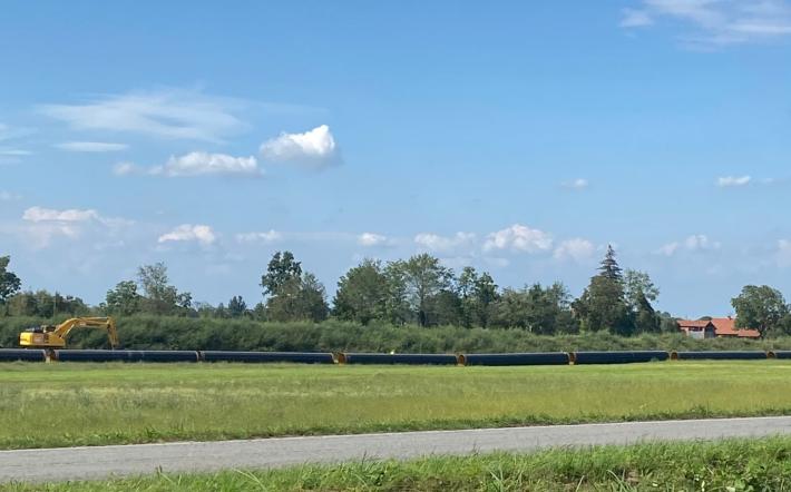 In corso i lavori per le tubazioni di adduzione al lago di Pianfei