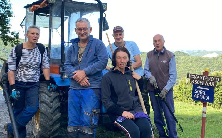 Monasterolo Casotto: grande lavoro di pulizia al sito medievale