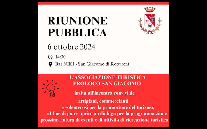 Roburent, sabato riunione pubblica della Pro Loco di San Giacomo: «Tutti invitati»