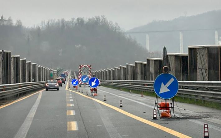 A6 Torino Savona: frana nel tratto Ceva - Millesimo, chiuso di notte per i lavori