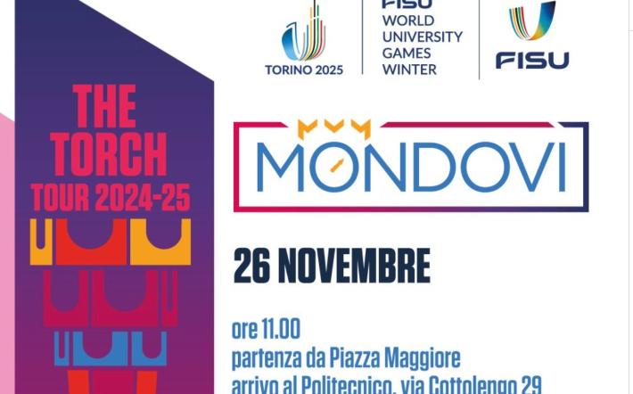 “Fiaccola del Sapere” passa da Mondovì: per I World University Games Winter Torino 2025