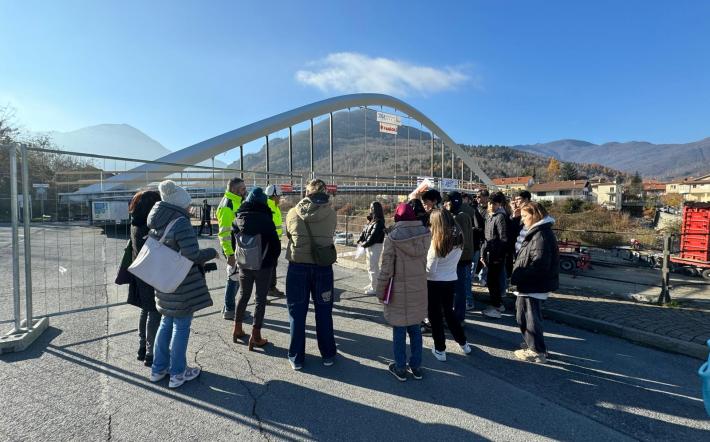 Garessio: le scuole cittadine in visita al cantiere del nuovo ponte