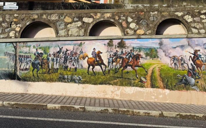 San Michele: un nuovo dipinto riproduce la battaglia della Bicocca