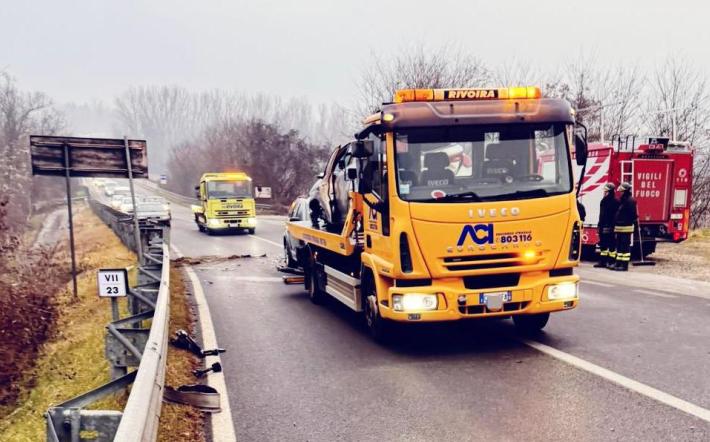 Mondovì: incidente, questa mattina, a Breolungi sulla statale 28