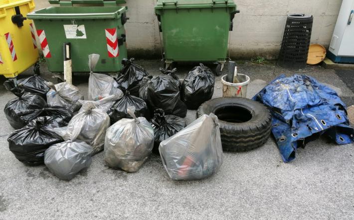 Morozzo: raccolti 200 kg di rifiuti in un 1 km di strada