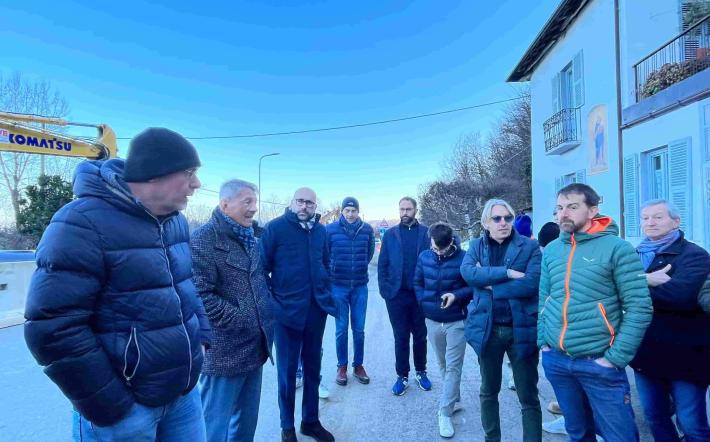 Chiusa di Pesio: sopralluogo sul cantiere del primo lotto di Serra degli Ulivi