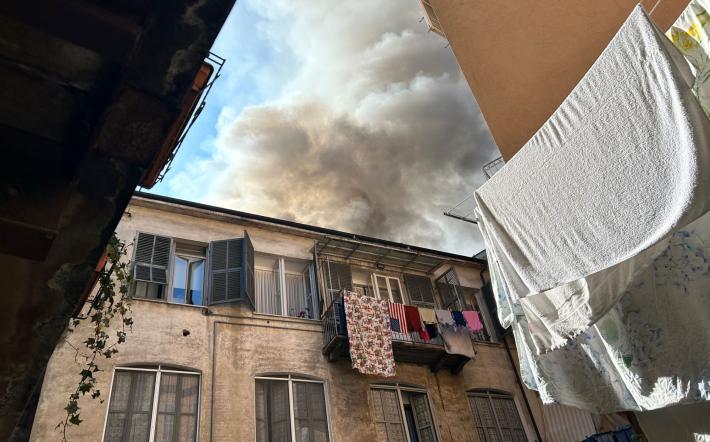 Mondovì: incendio nel centro storico di Breo, situazione sotto controllo