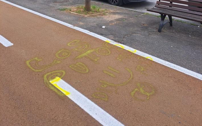 Mondovì,  studenti spagnoli imbrattano la nuova pista ciclopedonale: ripuliscono e pagheranno i danni