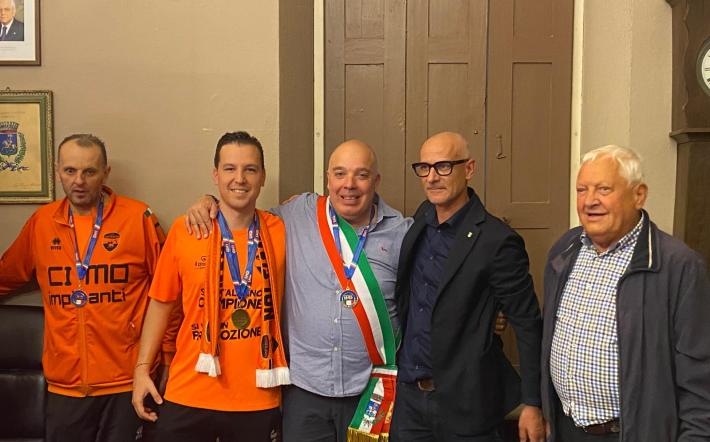 Sant’Albano: festa in Municipio per la prima squadra