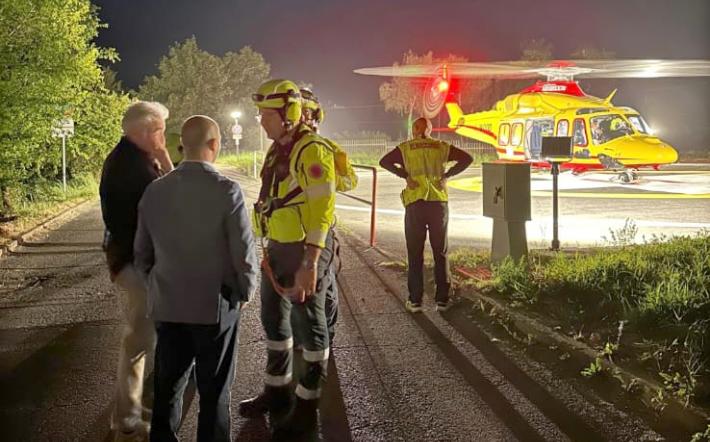 Elisuperficie dell’ospedale di Ceva: inaugurato il volo notturno dell’elicottero 118