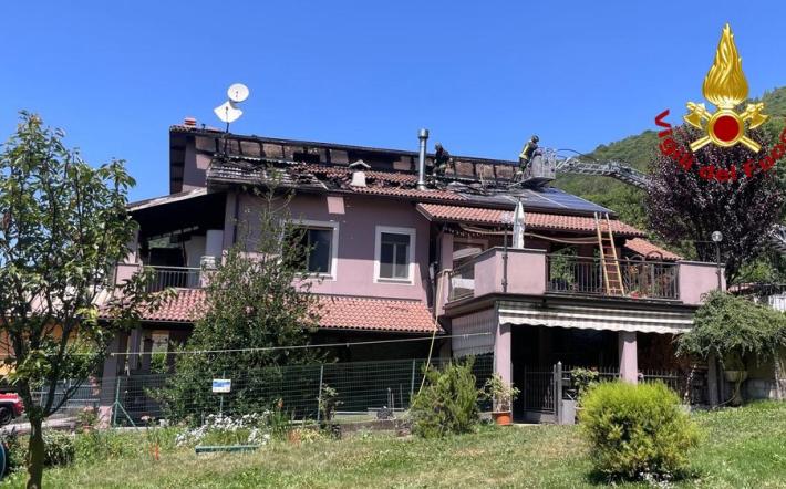 Incendio in una villetta a Chiusa Pesio, in località Mortè