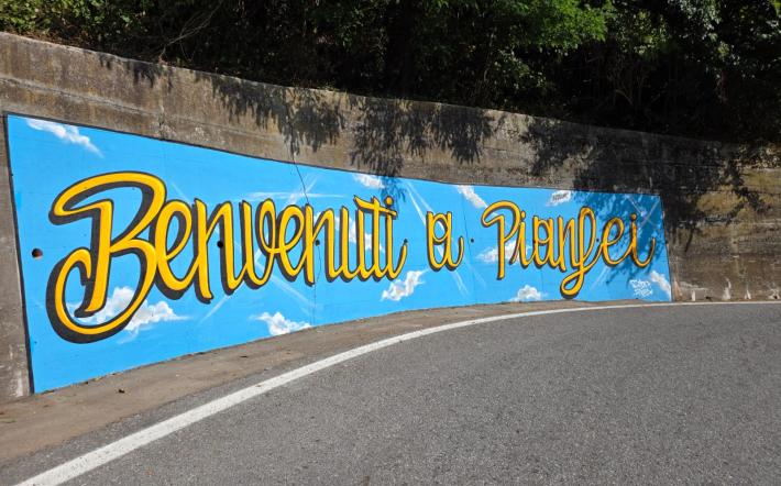 Pianfei: un nuovo murale dà il benvenuto in paese salendo dai Fulcheri