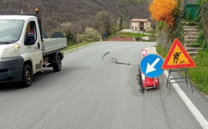 Cedimento della provinciale a Frabosa Soprana 