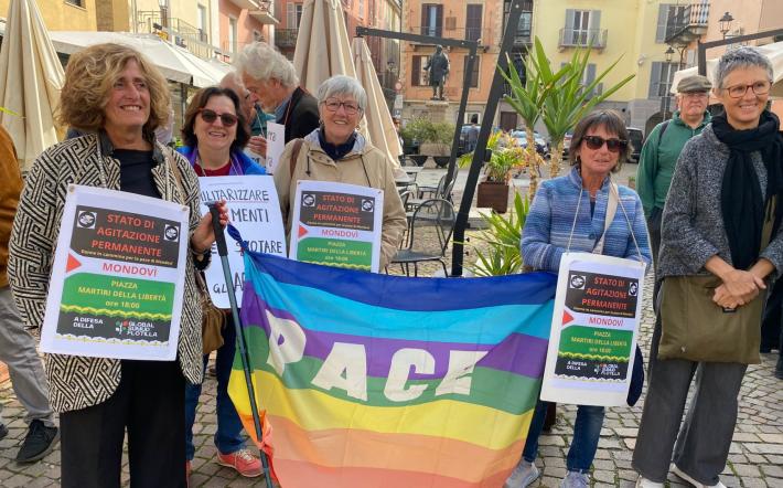 Mondovì, la manifestazione pro Gaza in piazza Martiri della Libertà