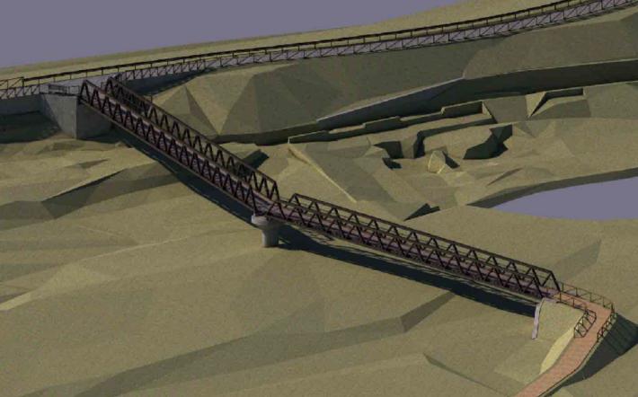 Chiusa di Pesio: ecco come sarà la passerella per raggiungere il nuovo laghetto