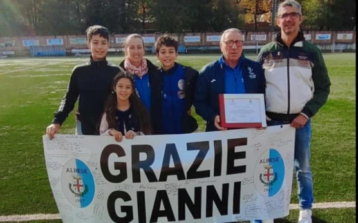 “Grazie Gianni”: premiato ad Alba l’allenatore del Dogliani che salvò la vita al piccolo Gabriele
