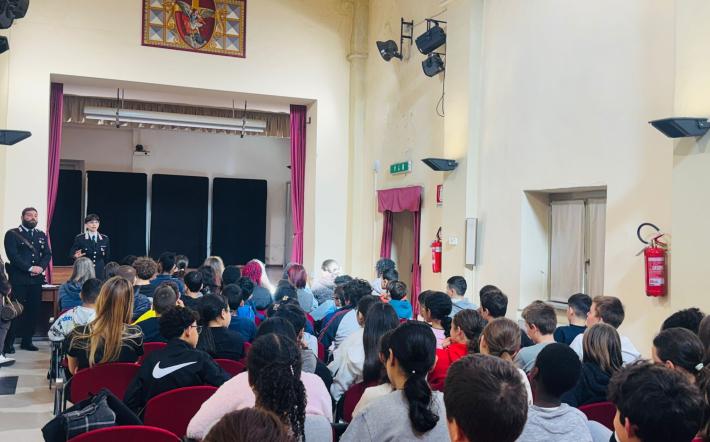 San Michele: i carabinieri hanno incontrato i ragazzi delle scuole