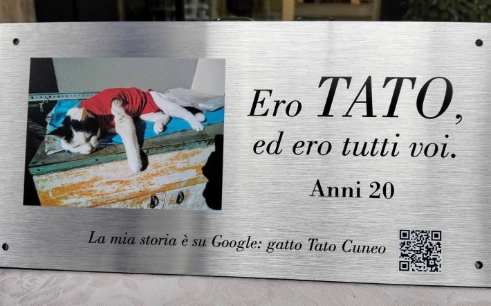Al Parco Safari di Murazzano una targa per il gatto Tato
