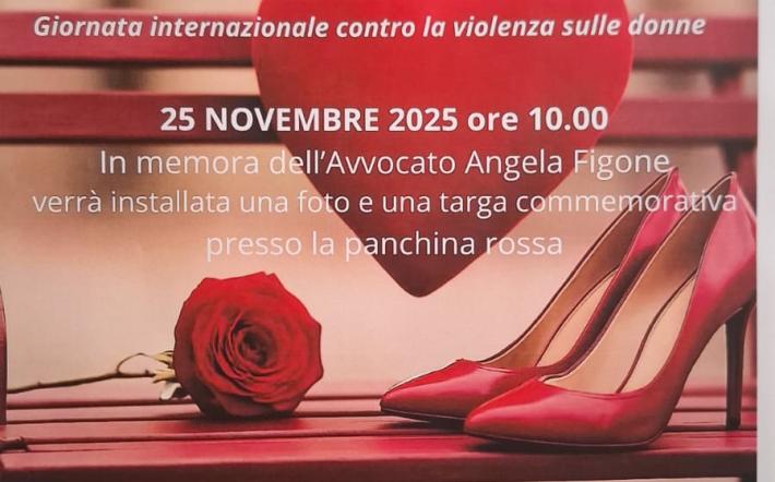 San Michele: sopra la panchina rossa una foto ricorderà Angela Figone