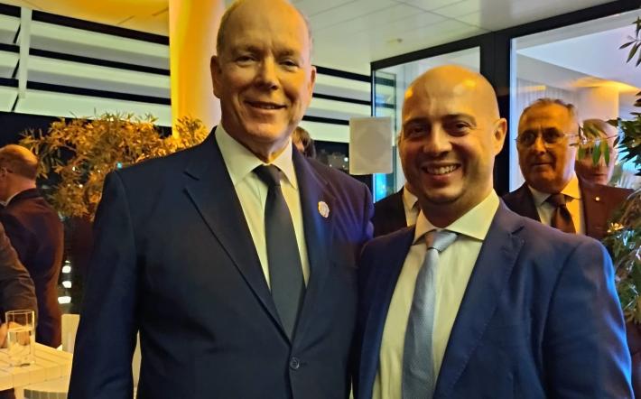 Il principe Alberto di Monaco in visita a Ceva