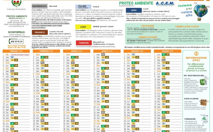 Raccolta rifiuti a Mondov&igrave;, in arrivo il calendario per le utenze commerciali