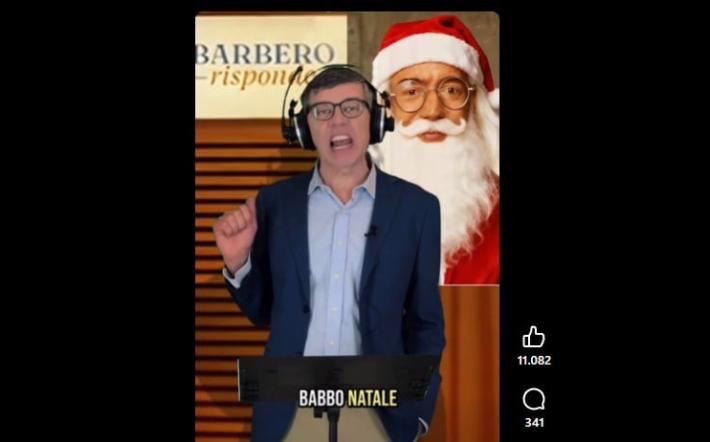 Mondov&igrave;, le mongolfiere e Babbo Natale: il Barbero (finto) conquista i monregalesi