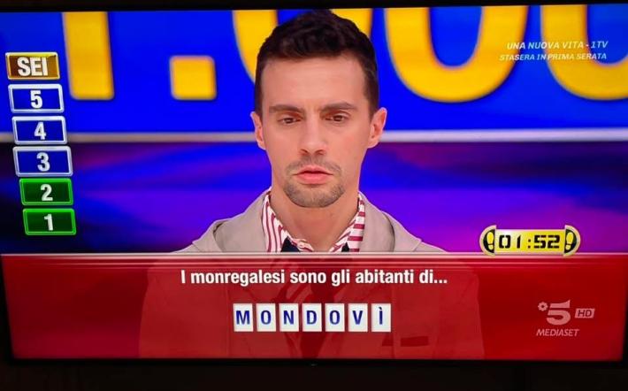 &ldquo;I monregalesi sono gli abitanti di&hellip;&rdquo;, domanda sulla nostra citt&agrave; su Canale 5 a &ldquo;Caduta Libera&rdquo;