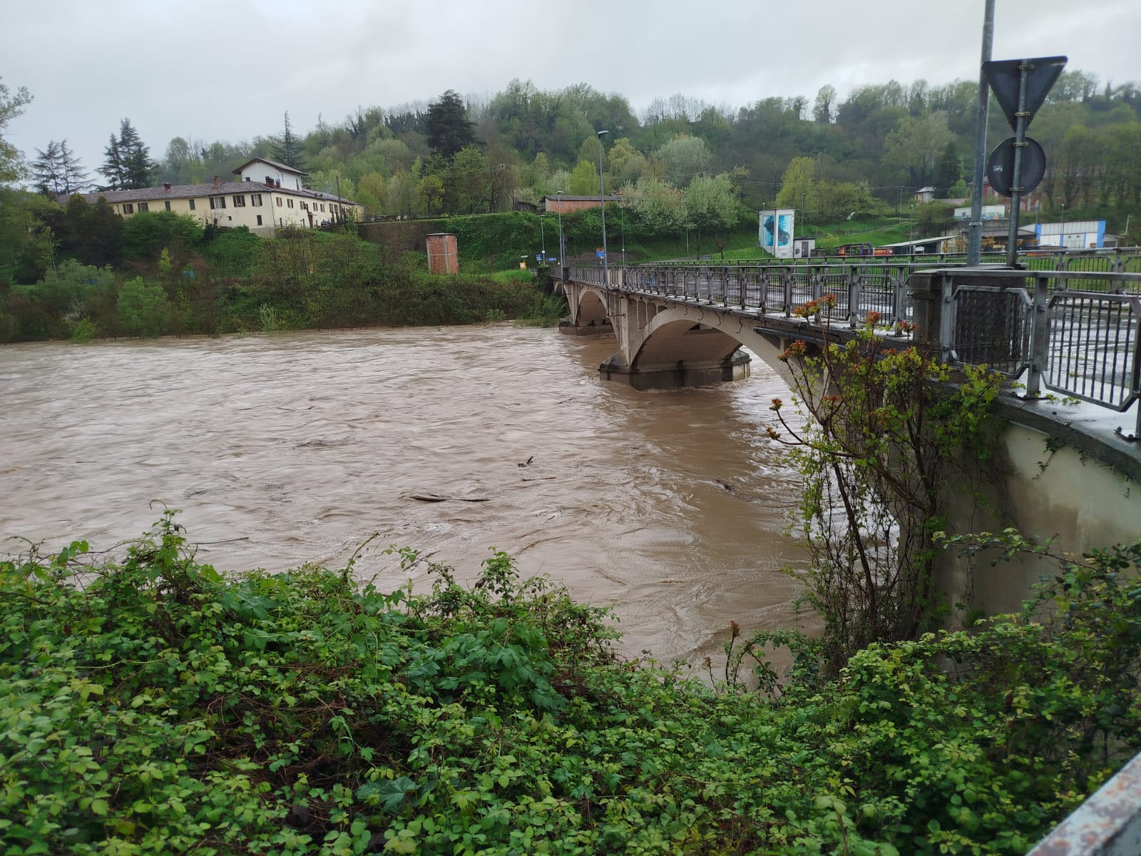 Il Tanaro a Bastia intorno alle 10,30